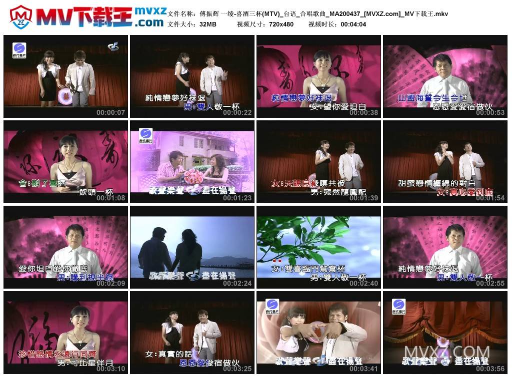 傅振辉 一绫-喜酒三杯(MTV)_台语_合唱歌曲_MA200437